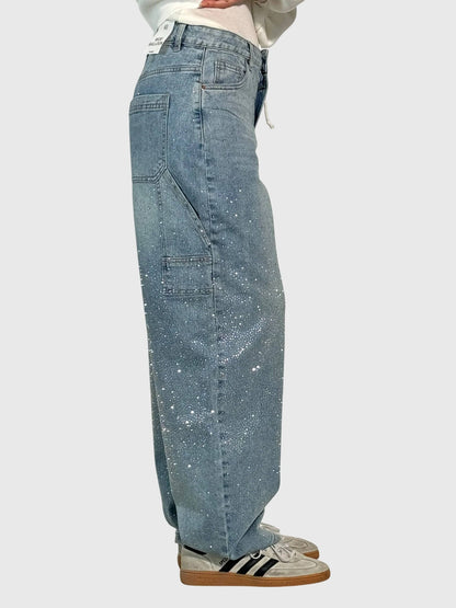 Women's Sparkling Diamond Jeans