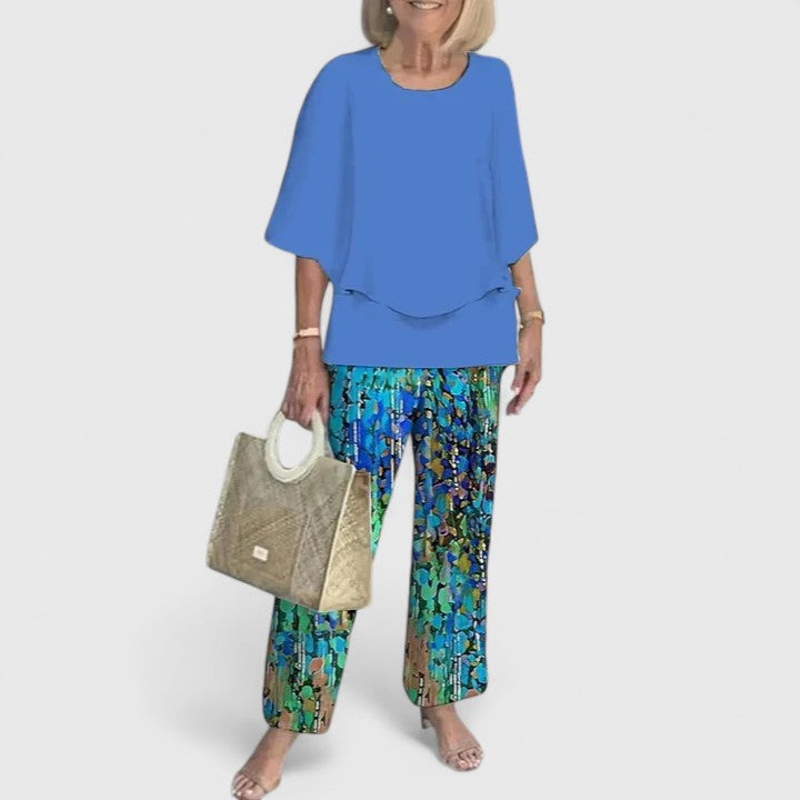 Women's Printed Two-Piece Pants Set
