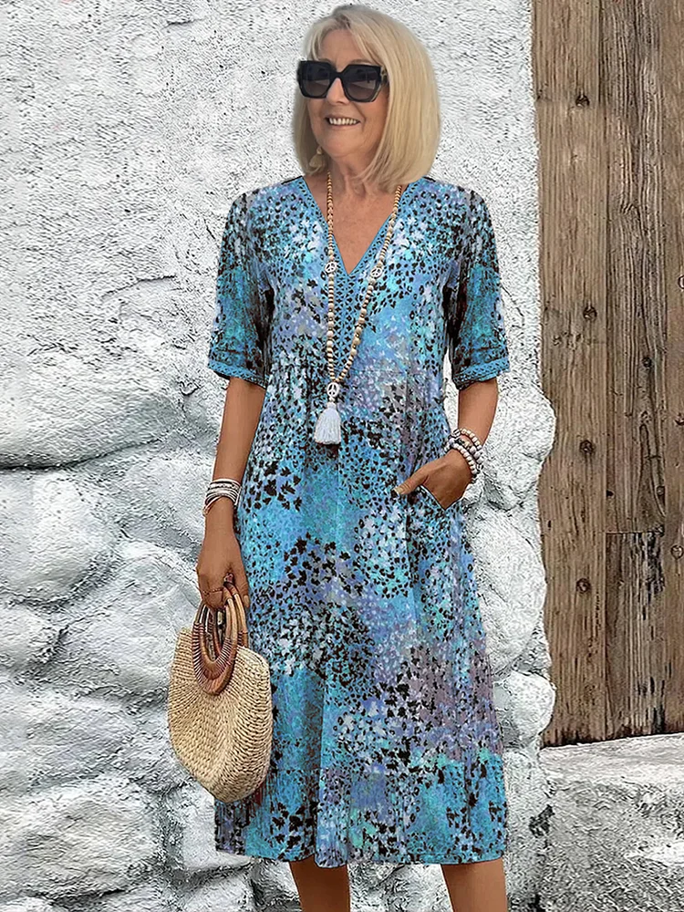 Women's Relaxed Fit Floral Pattern Dress