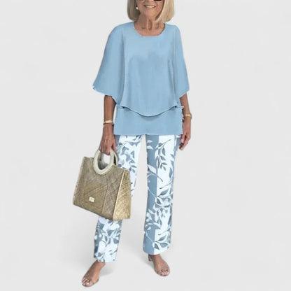 Women's Printed Two-Piece Pants Set