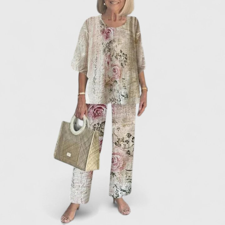 Women's Printed Two-Piece Pants Set