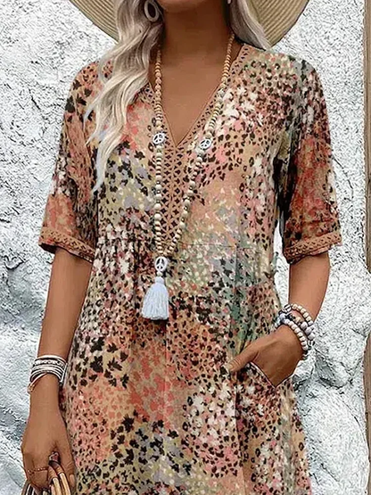 Women's Relaxed Fit Floral Pattern Dress
