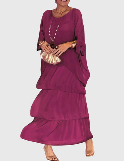 Women's Boho Layered Maxi Shorts Dress