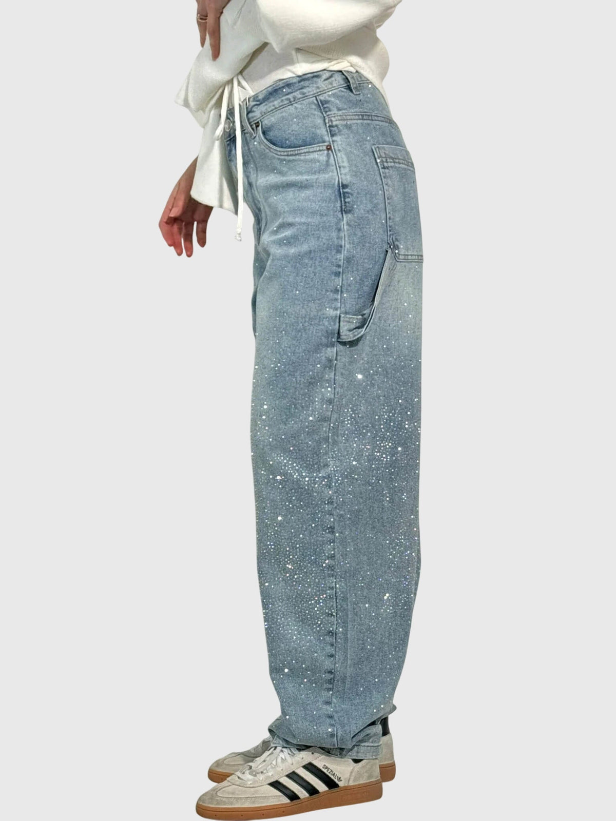 Women's Sparkling Diamond Jeans