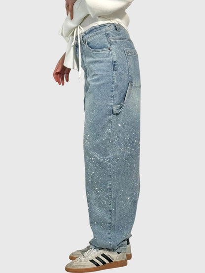Women's Sparkling Diamond Jeans