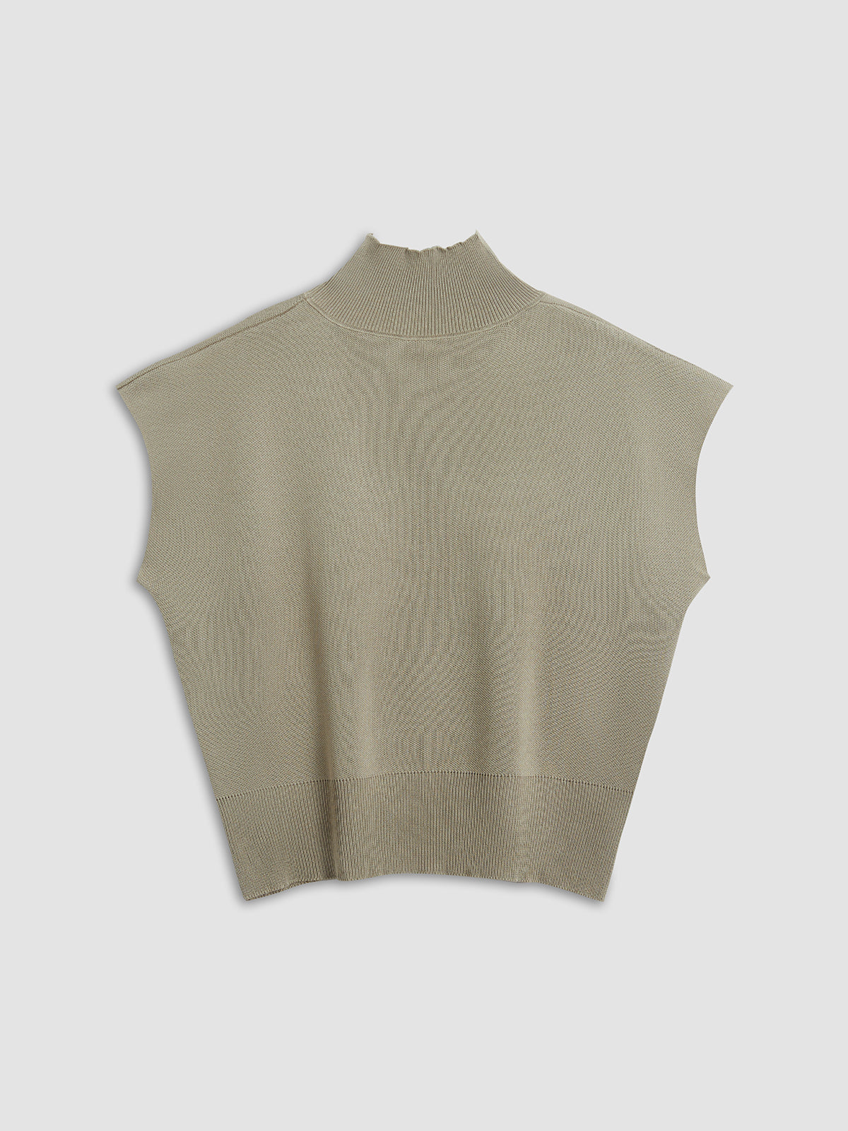 Women's Casual Top with Mock Neck and Short Sleeves