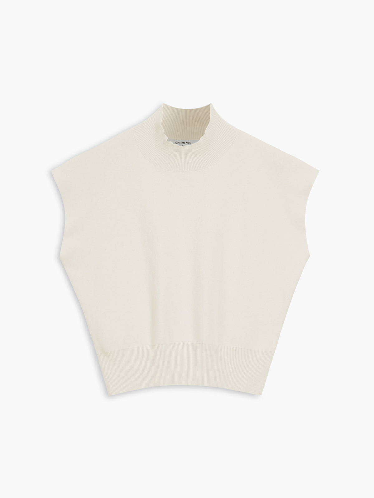 Women's Casual Top with Mock Neck and Short Sleeves