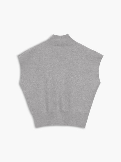 Women's Casual Top with Mock Neck and Short Sleeves
