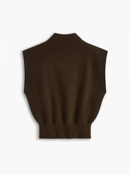 Women's Casual Top with Mock Neck and Short Sleeves