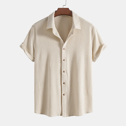 Men's Two-Piece Casual Set with Shirt and Shorts