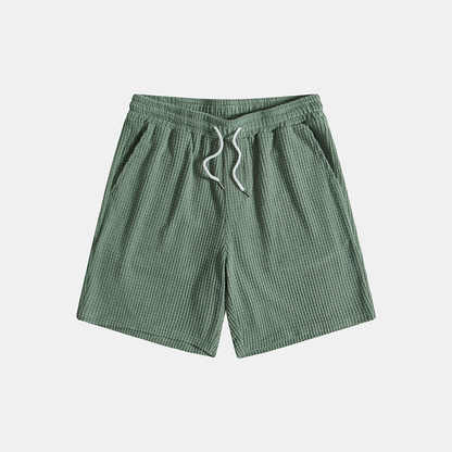 Men's Two-Piece Casual Set with Shirt and Shorts