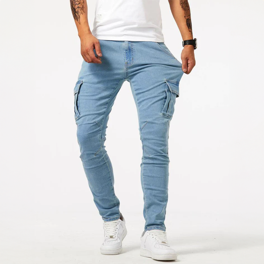 Men's Slim Fit Cargo Pants with Pockets