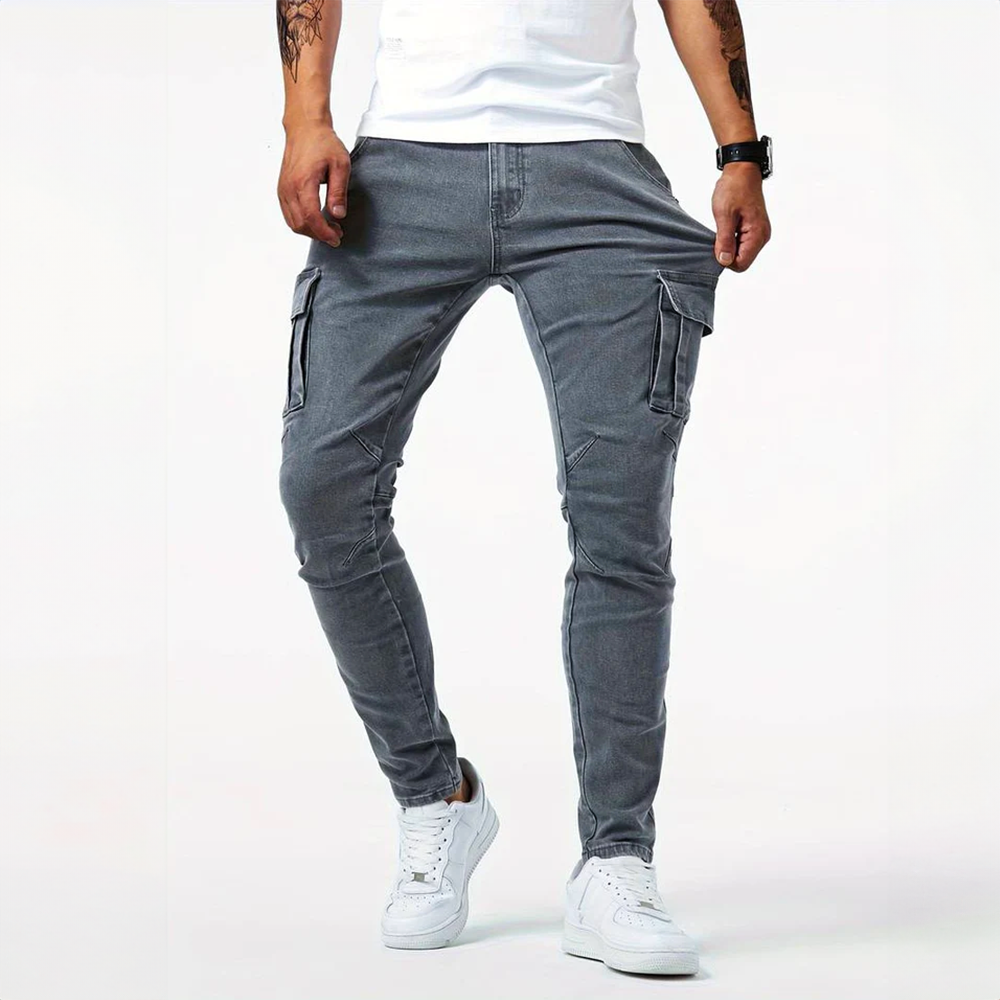 Men's Slim Fit Cargo Pants with Pockets