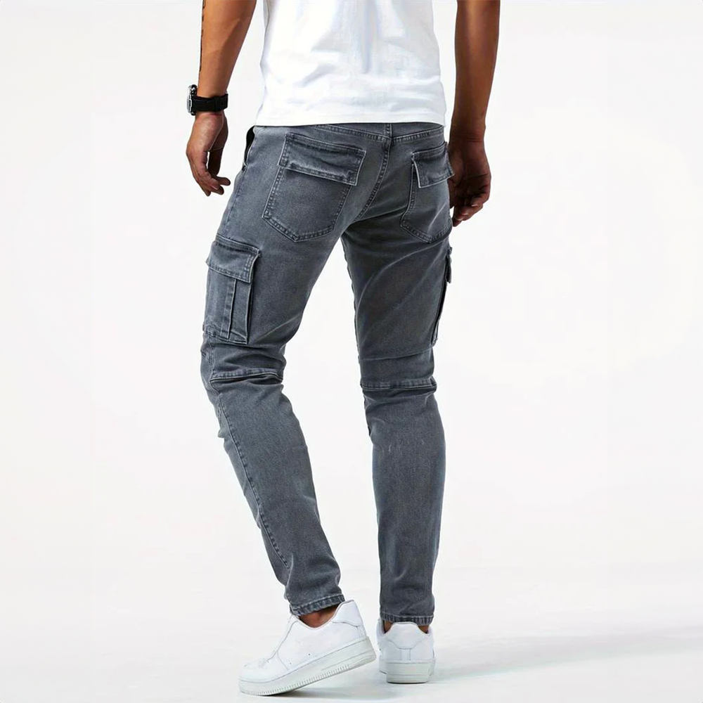 Men's Slim Fit Cargo Pants with Pockets