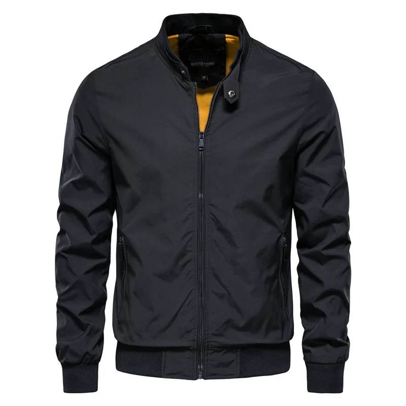 Men's Classic Bomber Jacket With Zipper