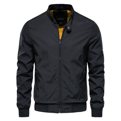 Men's Classic Bomber Jacket With Zipper