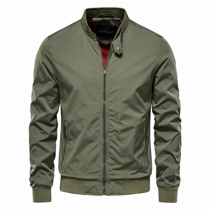 Men's Classic Bomber Jacket With Zipper