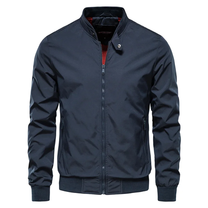 Men's Classic Bomber Jacket With Zipper