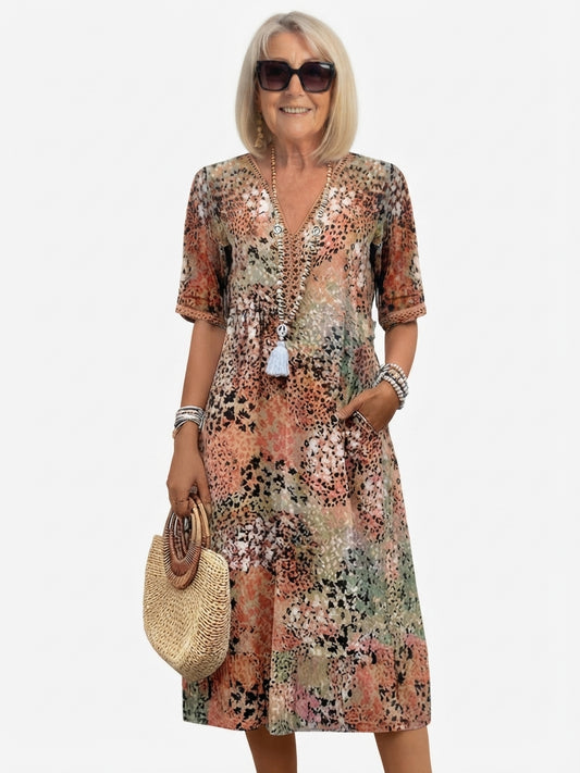 Women's Relaxed Fit Floral Pattern Dress
