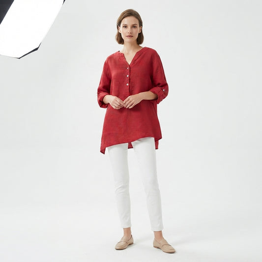 Women's Shirt with Buttons and Relaxed Fit
