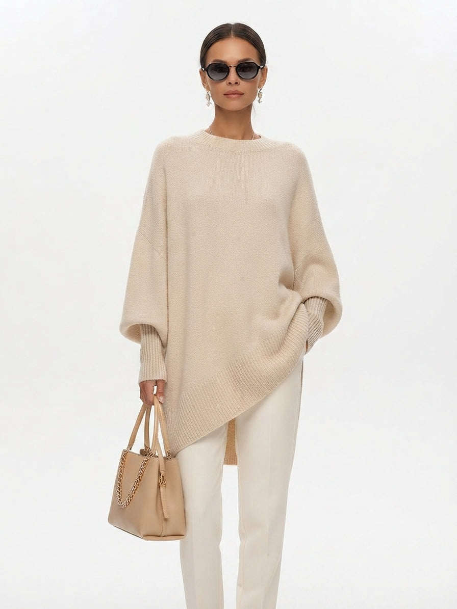 Women's oversized sweater-style shorts top