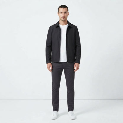 Men's Minimalist Zipper Front Casual Jacket
