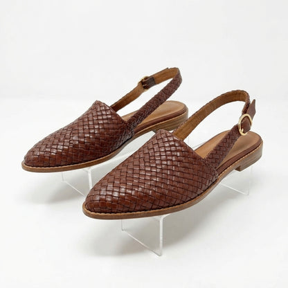 Women's Spring Woven Slingback Ballet Flats