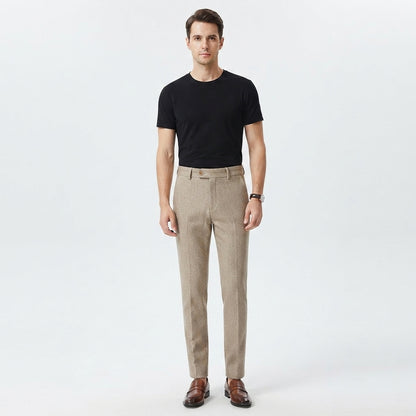 Men's Vintage Pleated Classic High-Waisted Trousers