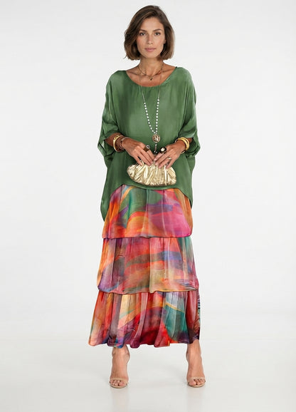 Women's Boho Layered Maxi Shorts Dress