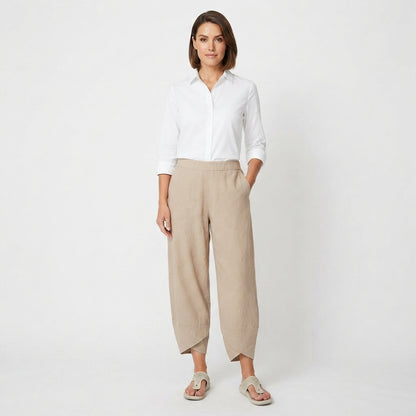 Women's Casual Cropped Pants with Wide Legs