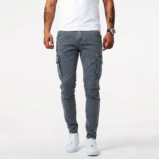 Men's Slim Fit Cargo Pants with Pockets