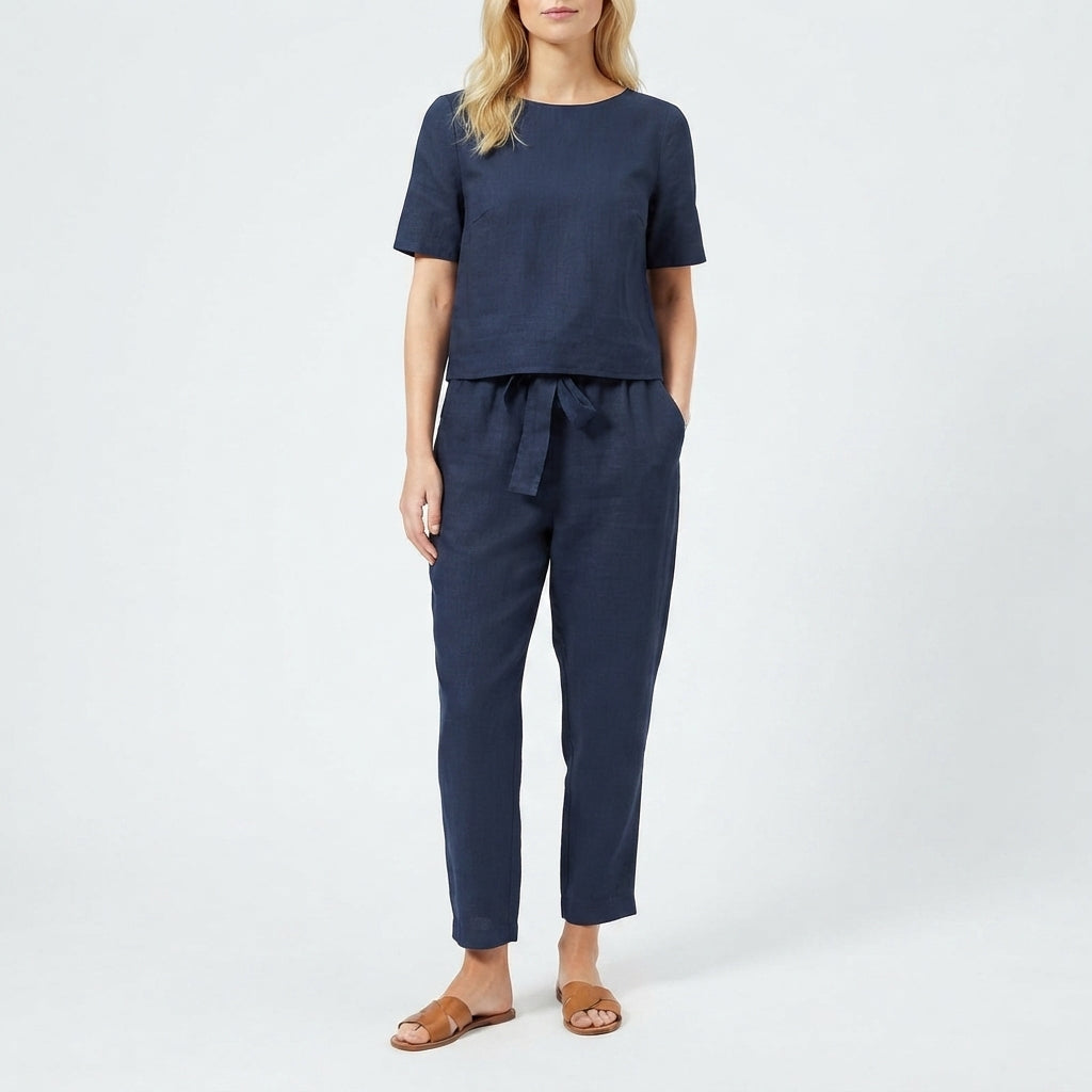 Women's Loose-Fitting Set with Belt