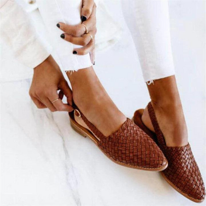 Women's Slip-On Woven Flat Loafers