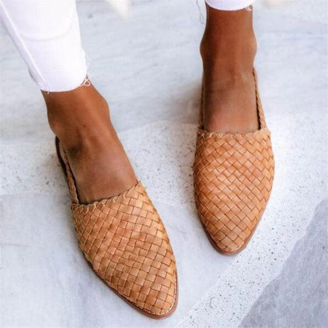 Women's Slip-On Woven Flat Loafers
