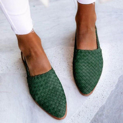 Women's Slip-On Woven Flat Loafers