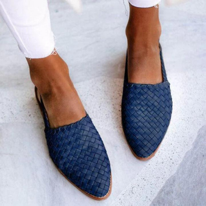 Women's Slip-On Woven Flat Loafers