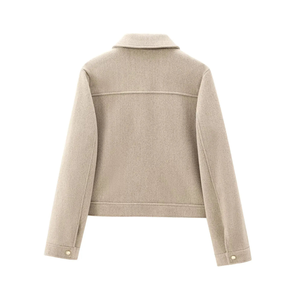 Women's Cropped Bomber Jacket with Zipper